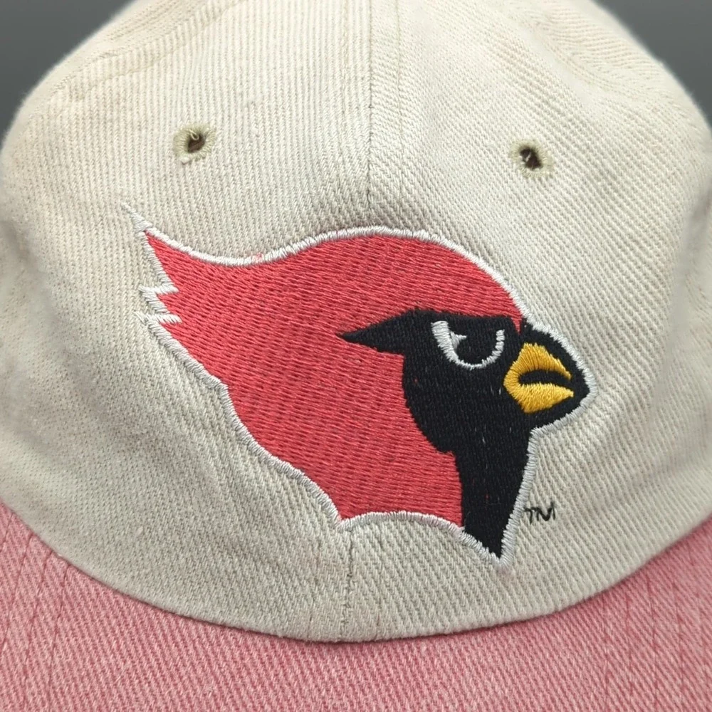 Vintage 90s Arizona Cardinals NFL Strapback Hat Cap Eastport OSFA Faded